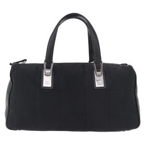 Chanel Square Stitch Boston Quilted Nylon Black Nylon Handbag